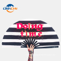 Customized fabric hand held folding fans in promotion